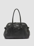 JULIE 019 - Black Leather Handle Bag - thumb image 4,side view