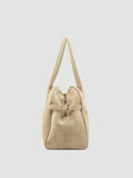 JULIE 019 - Beige Suede Handle Bag - thumb image 3,side view