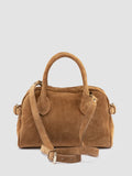 JULIE 020 - Brown Suede Handle Bag - thumb image 4,side view
