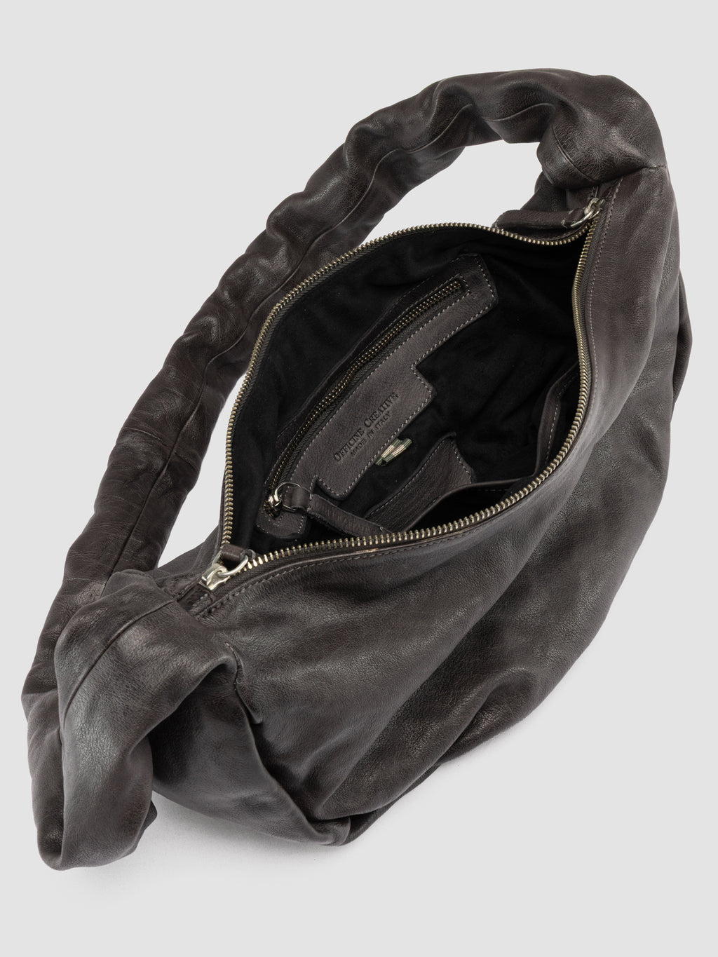 BOLINA 046 - Grey Leather Crossbody Bag - image OCBKNOT46IGNIS1200TU0 - 6