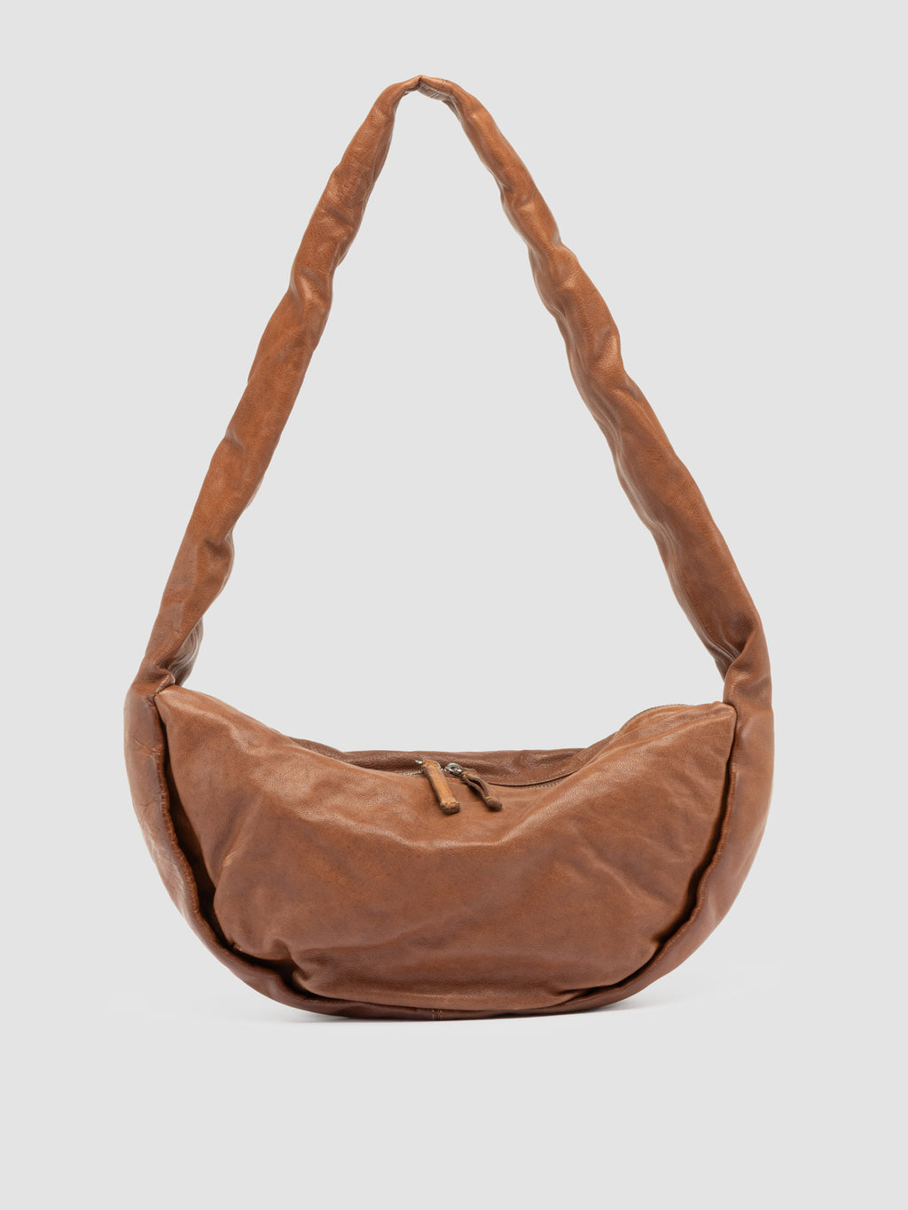 BOLINA 046 - Brown Leather Crossbody Bag - image 1,side view