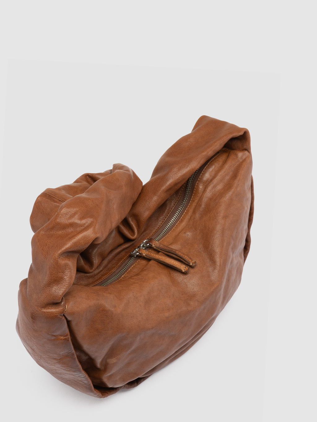 BOLINA 046 - Brown Leather Crossbody Bag - image 2,side view