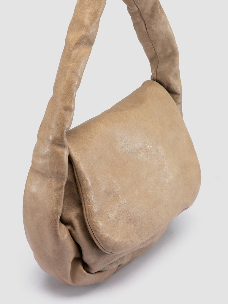 BOLINA 047 - Taupe Leather Crossbody Bag