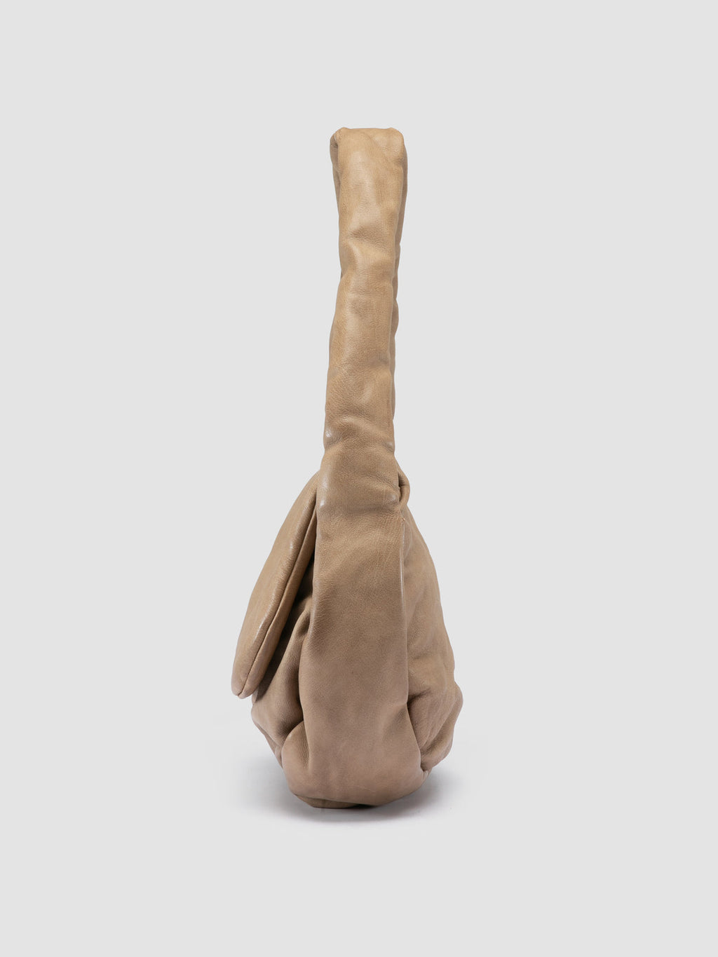 BOLINA 047 - Taupe Leather Crossbody Bag - image 3,side view