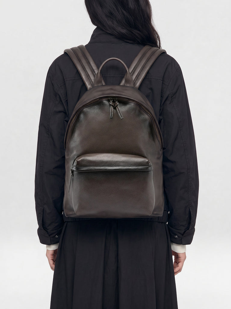 OC PACK 001 - Brown Leather Backpack-hover
