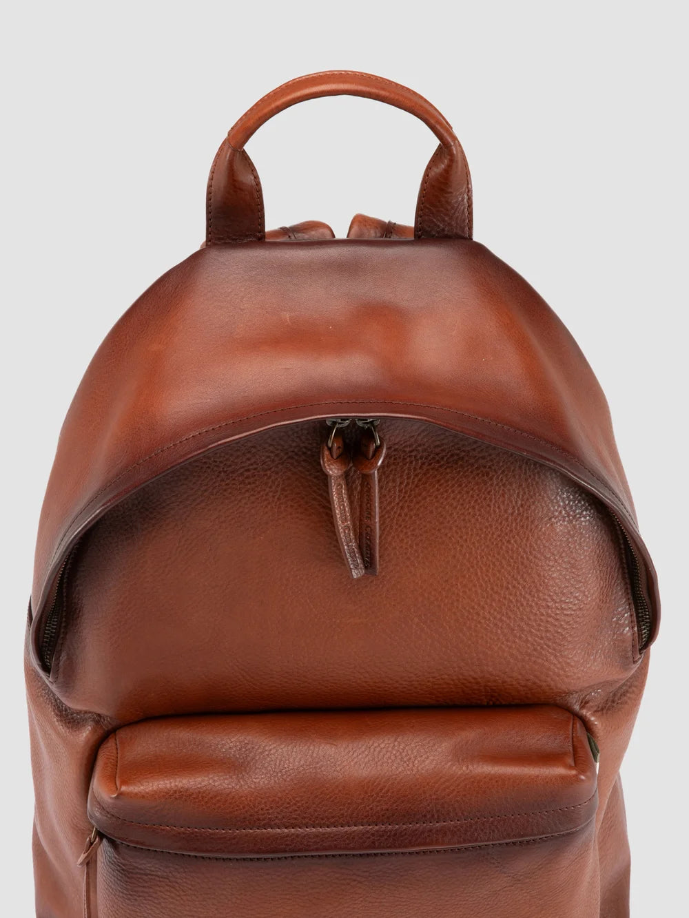 OC PACK 001 - Brown Leather Backpack - image 2,side view