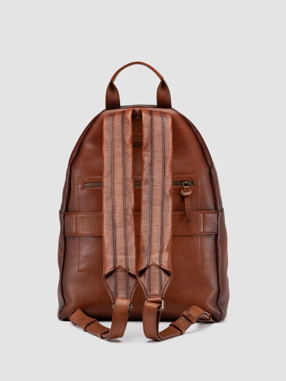 OC PACK 001 - Brown Leather Backpack - image 4,side view