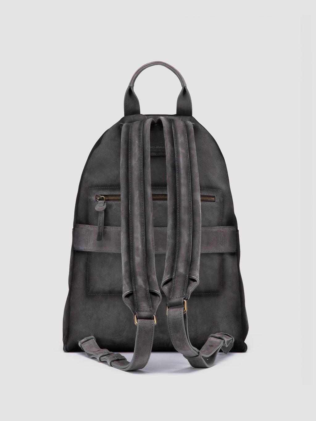 OC PACK 001 - Grey Suede Backpack - image 4,side view