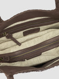 RAQUEL 001 - Brown Leather Shoulder Bag - thumb image 7,side view