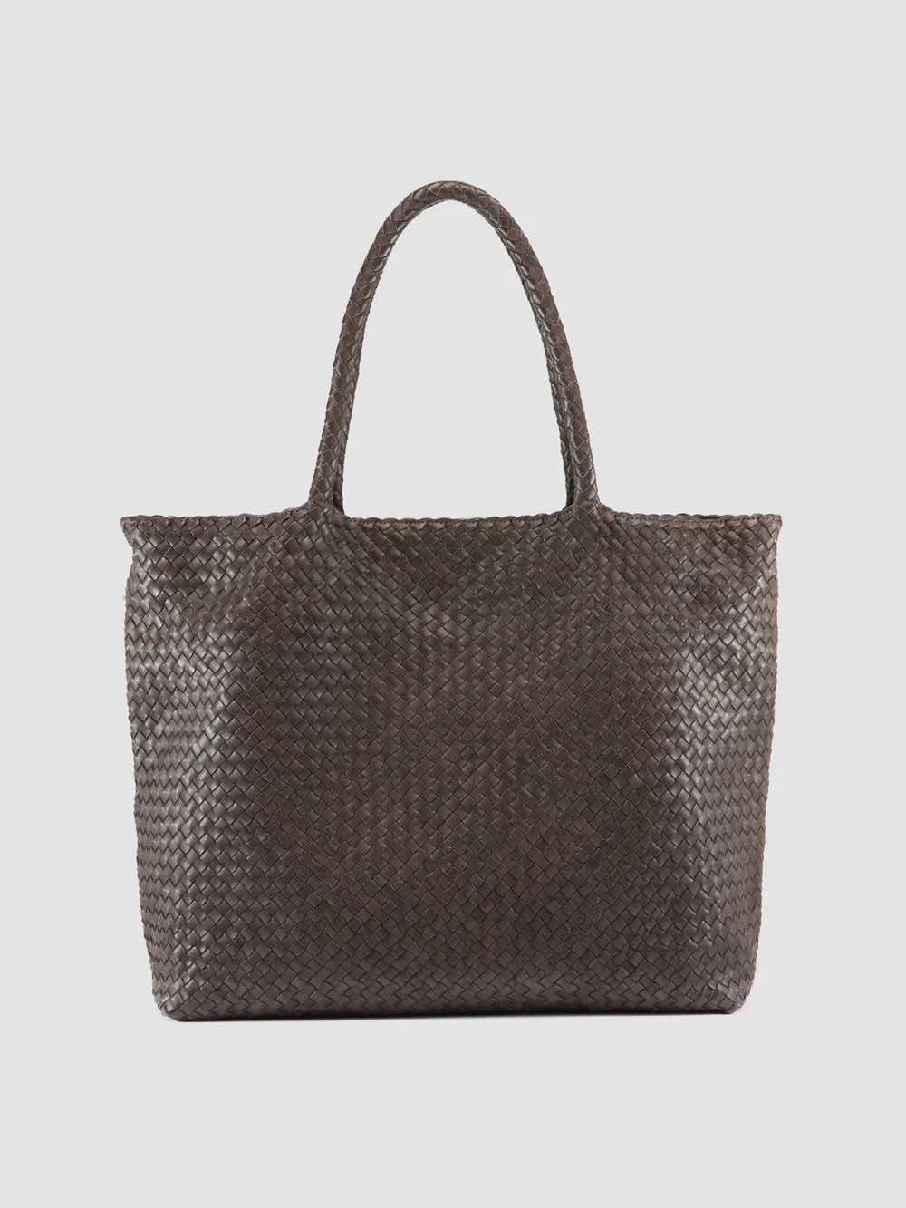 RAQUEL 002 - Brown Leather Shoulder Bag - image 1,side view