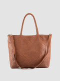 RAQUEL 002 - Brown Leather Shoulder Bag - thumb image 4,side view