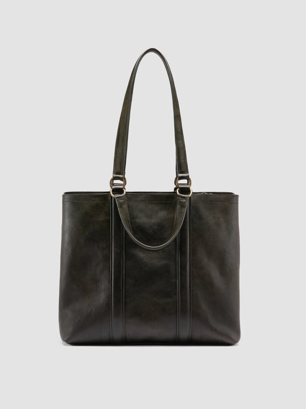 RARE 050 - Green Leather Briefcase - image 4,side view