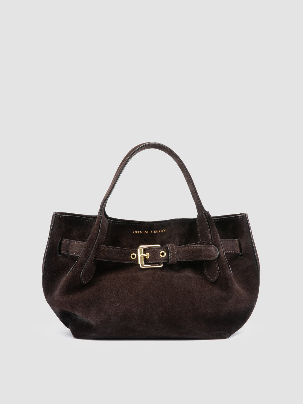 SADDLE 028 - Brown Suede Handle Bag - image OCBSADD28LIGC3G110TU0 - 1