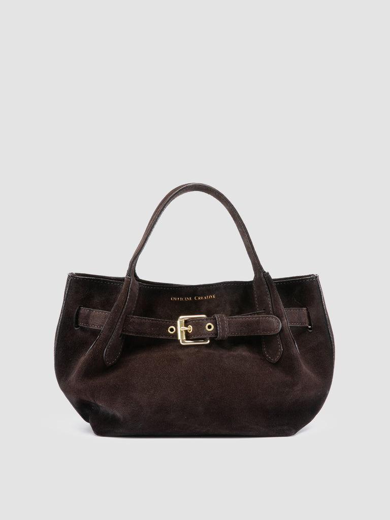SADDLE 028 - Brown Suede Handle Bag