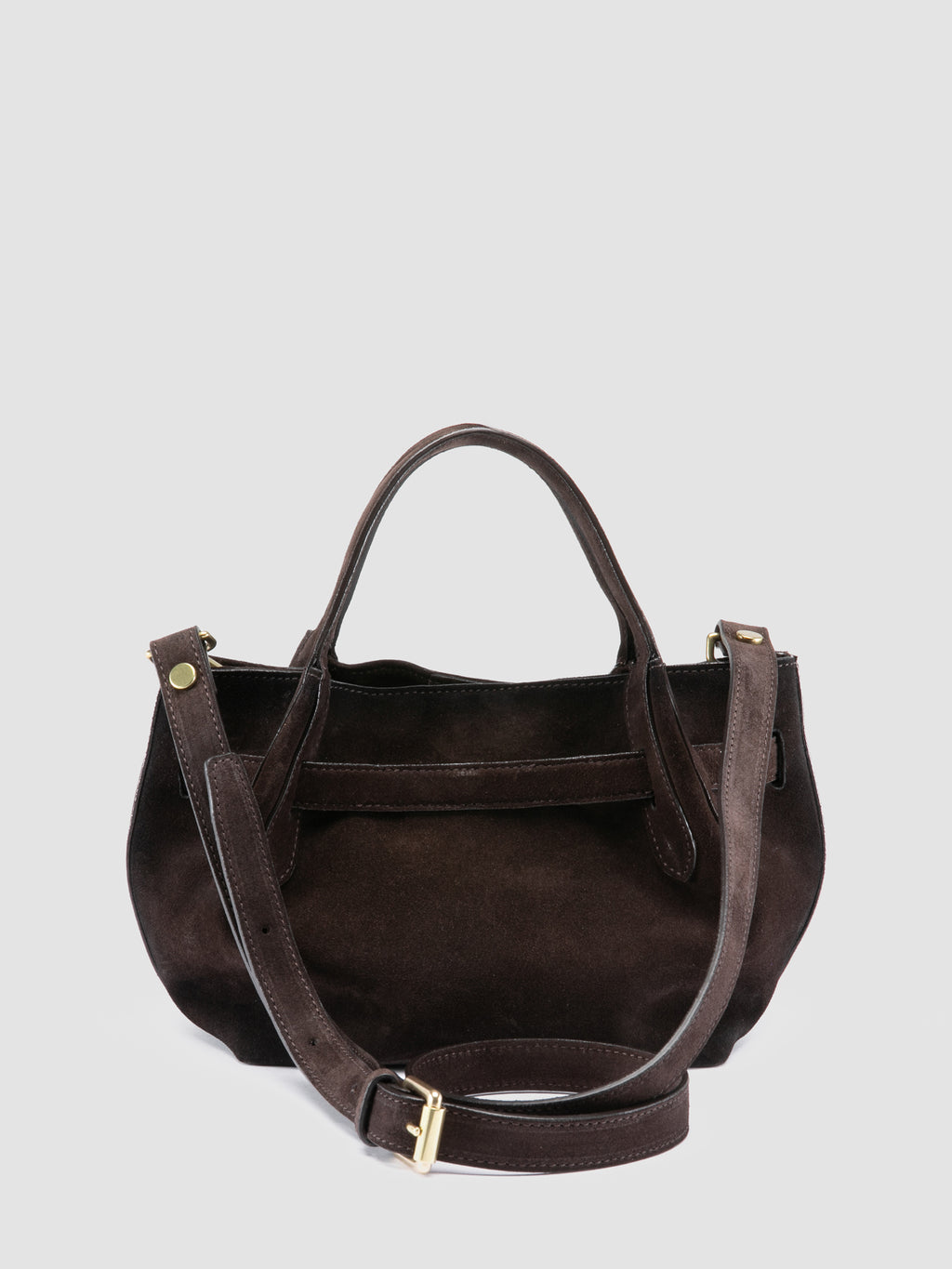 SADDLE 028 - Brown Suede Handle Bag - image OCBSADD28LIGC3G110TU0 - 4