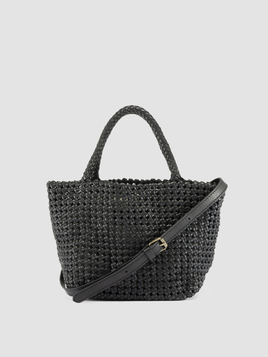 VICKY 001 - Black Leather Handle Bag - image OCBVIC001BUTMI1000TU0 - 1