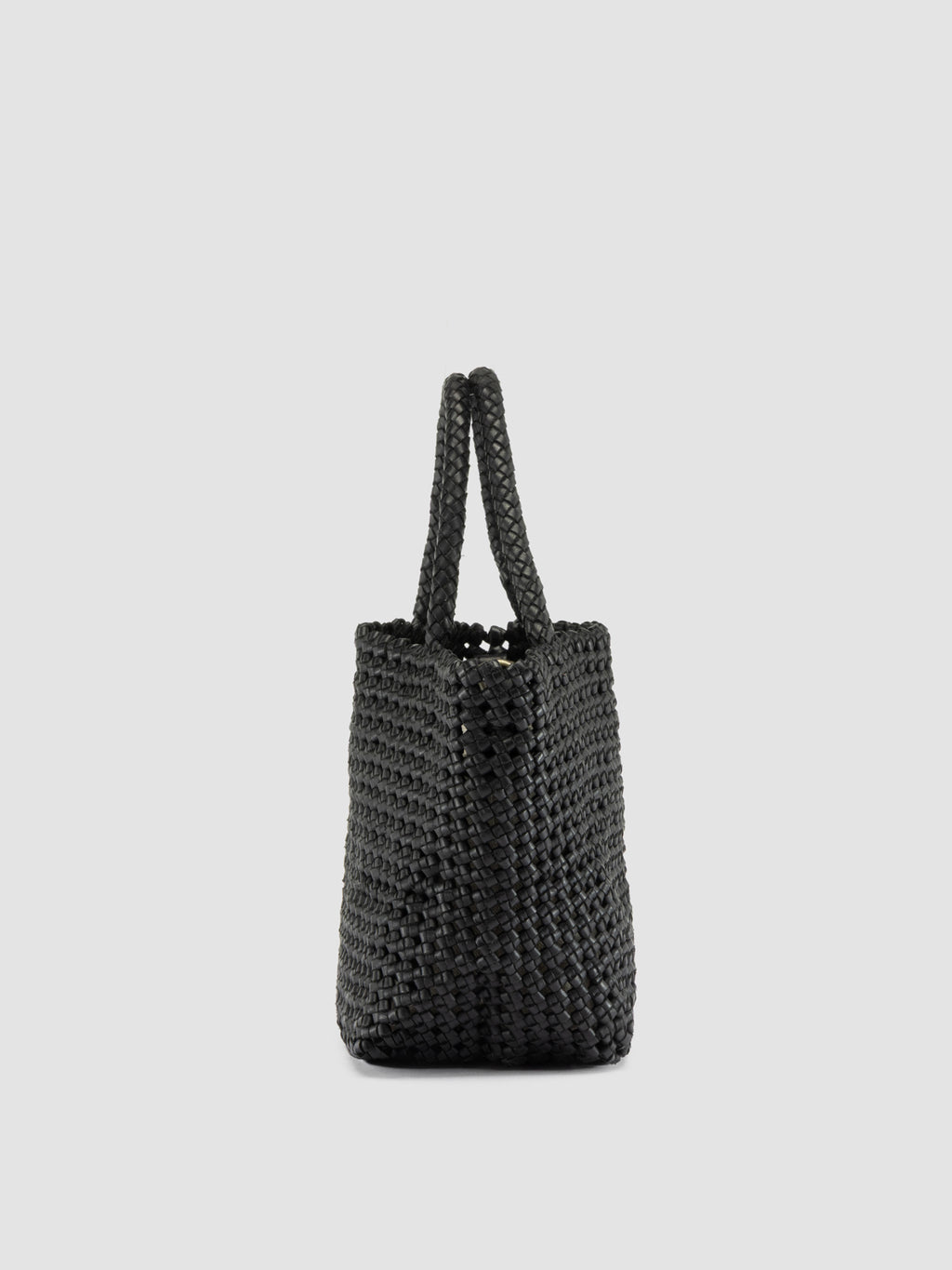 VICKY 001 - Black Leather Handle Bag - image OCBVIC001BUTMI1000TU0 - 4