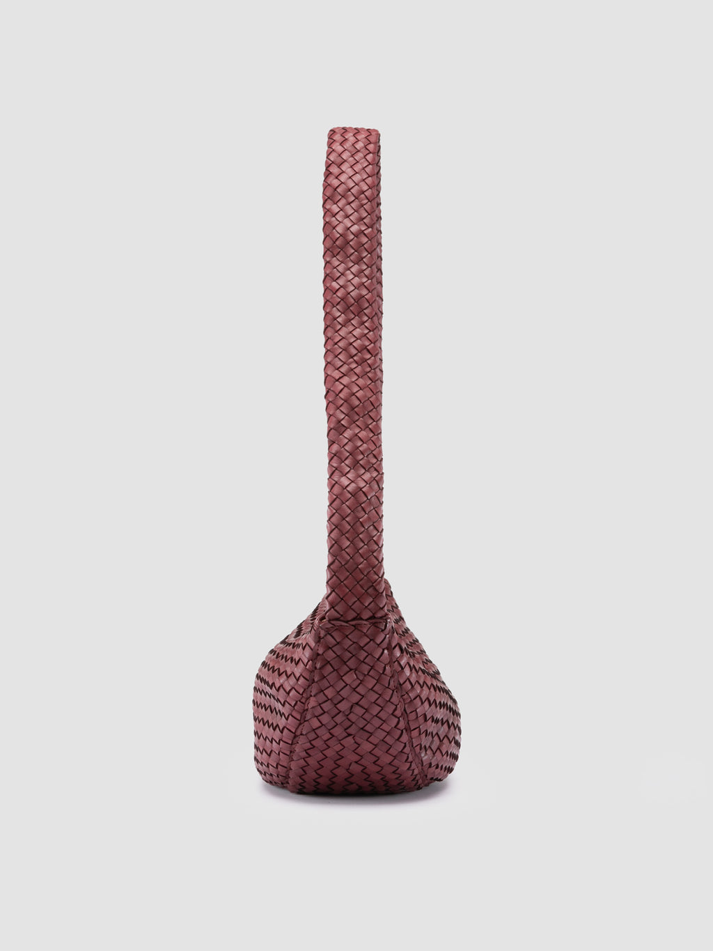 OC CLASS 068 - Burgundy Woven Leather Crossbody Bag - 2