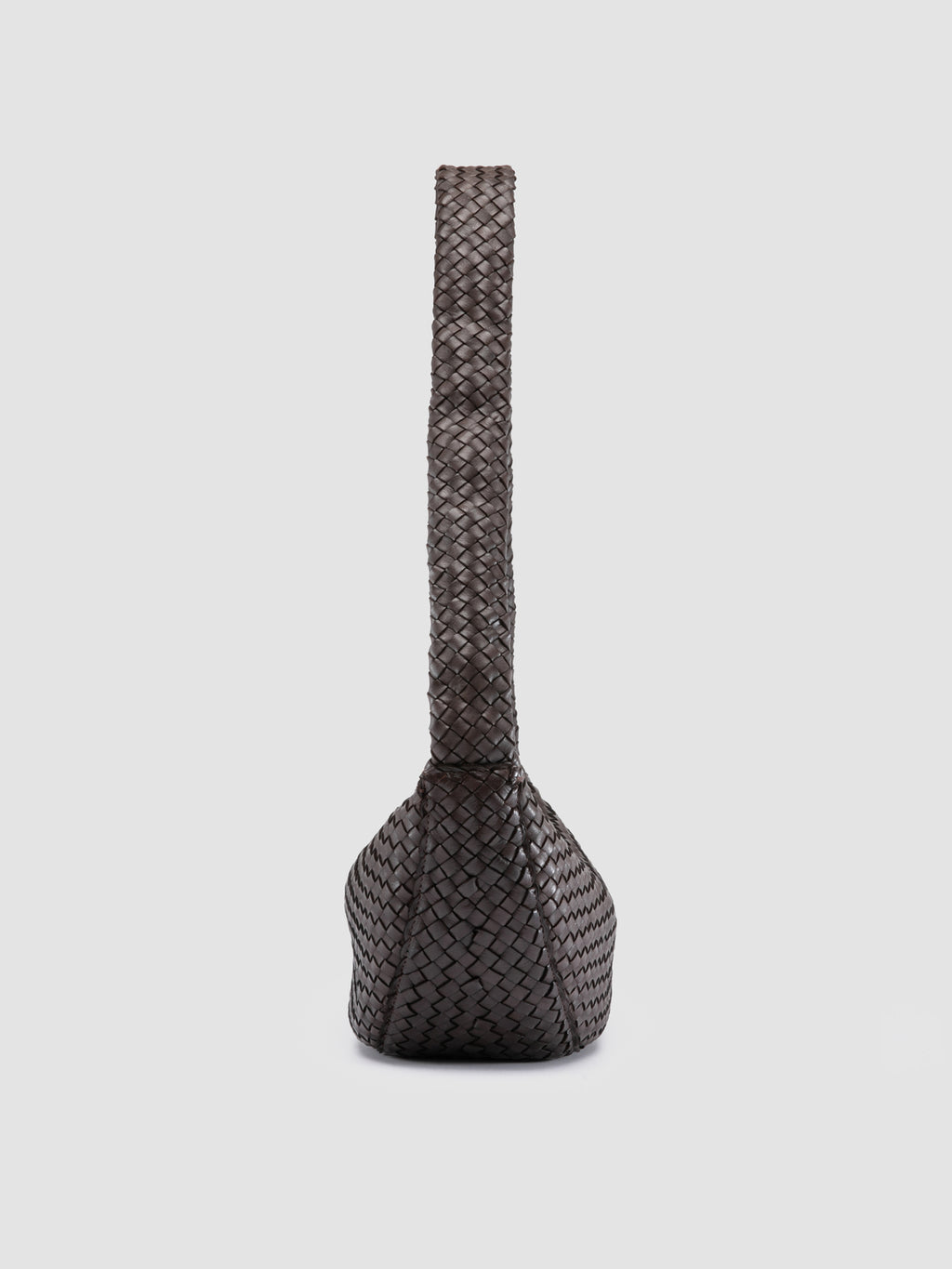 OC CLASS 068 - Dark Brown Woven Leather Crossbody Bag - 2