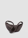 OC CLASS 068 - Dark Brown Woven Leather Crossbody Bag - 3