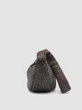 OC CLASS 068 - Dark Brown Woven Leather Crossbody Bag - 4