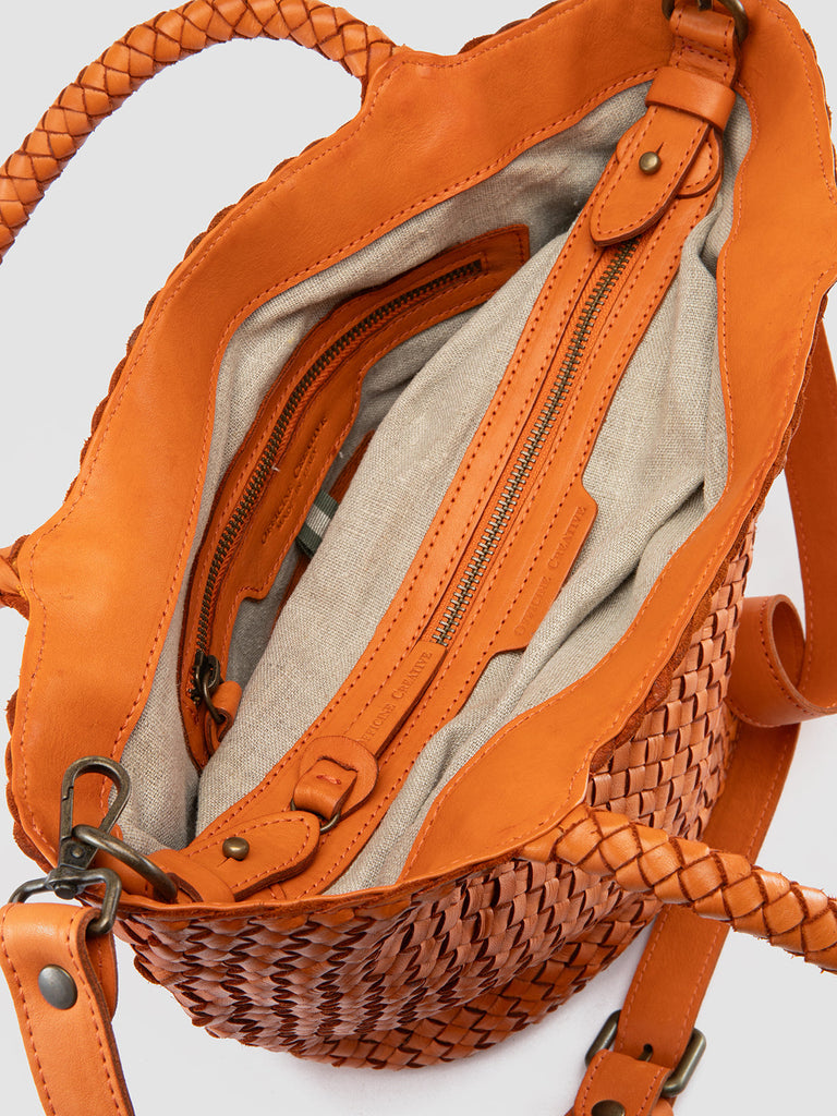 OC CLASS 072 - Orange Leather Shoulder Bag