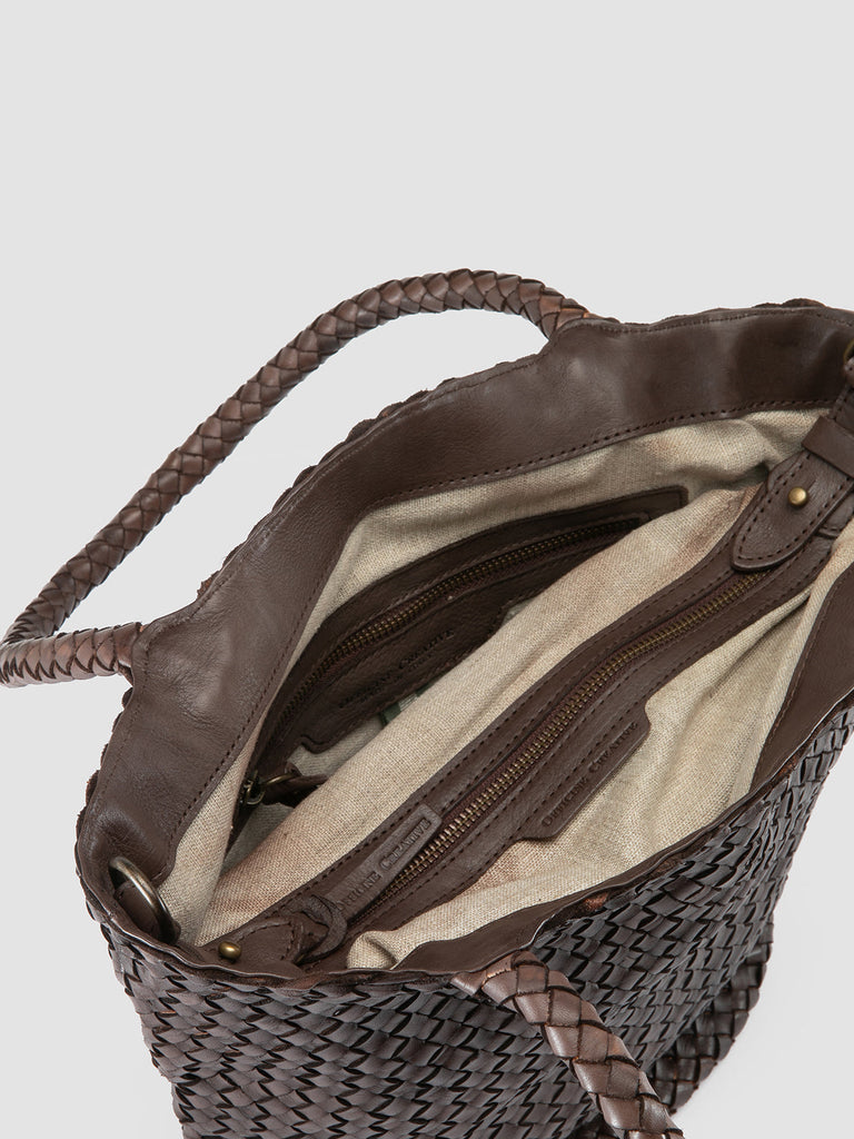 OC CLASS 072 - Dark Brown Leather Shoulder Bag