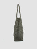 OC CLASS 35 Woven - Green Leather Tote Bag