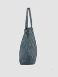 OC CLASS 35 Woven - Blue Leather Tote Bag