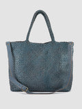 OC CLASS 35 Woven - Blue Leather Tote Bag