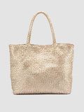 OC CLASS 35 Woven - Gold Leather Tote Bag