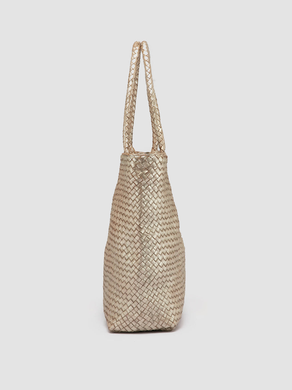 OC CLASS 35 Woven - Gold Leather Tote Bag