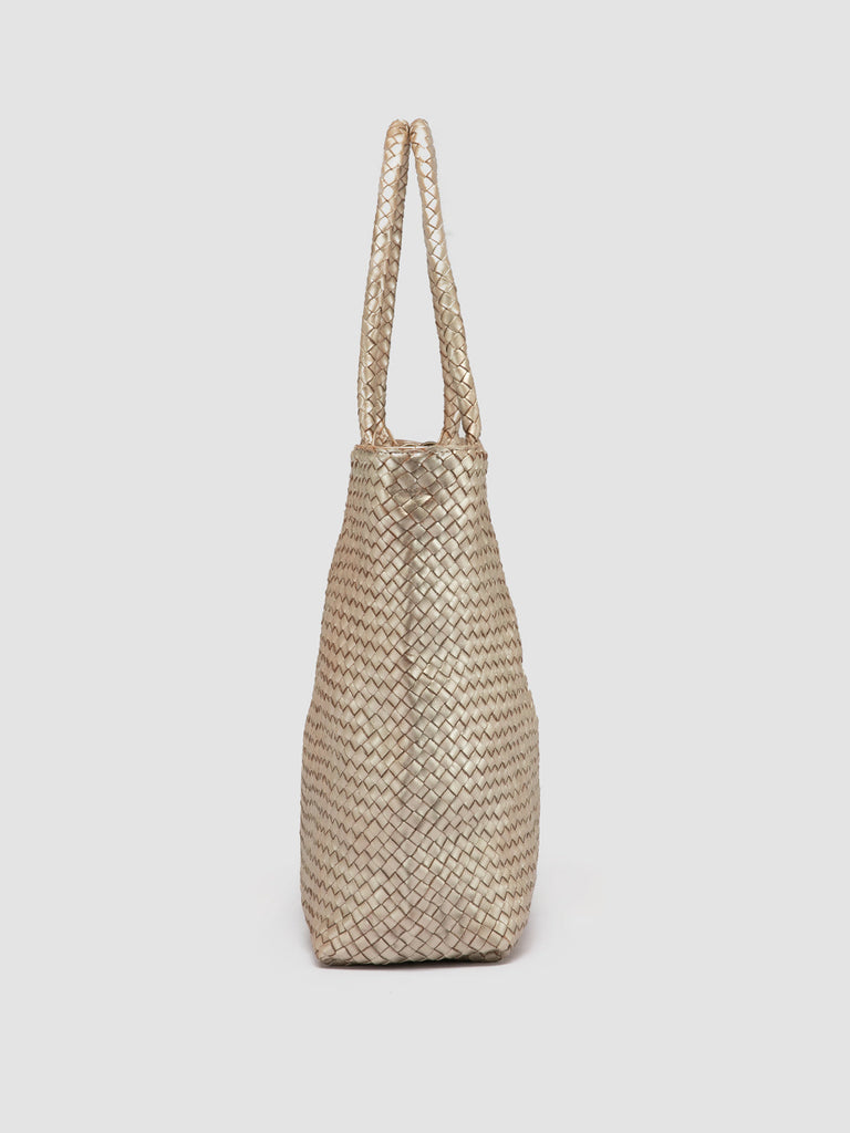 OC CLASS 35 - Gold Leather Tote Bag