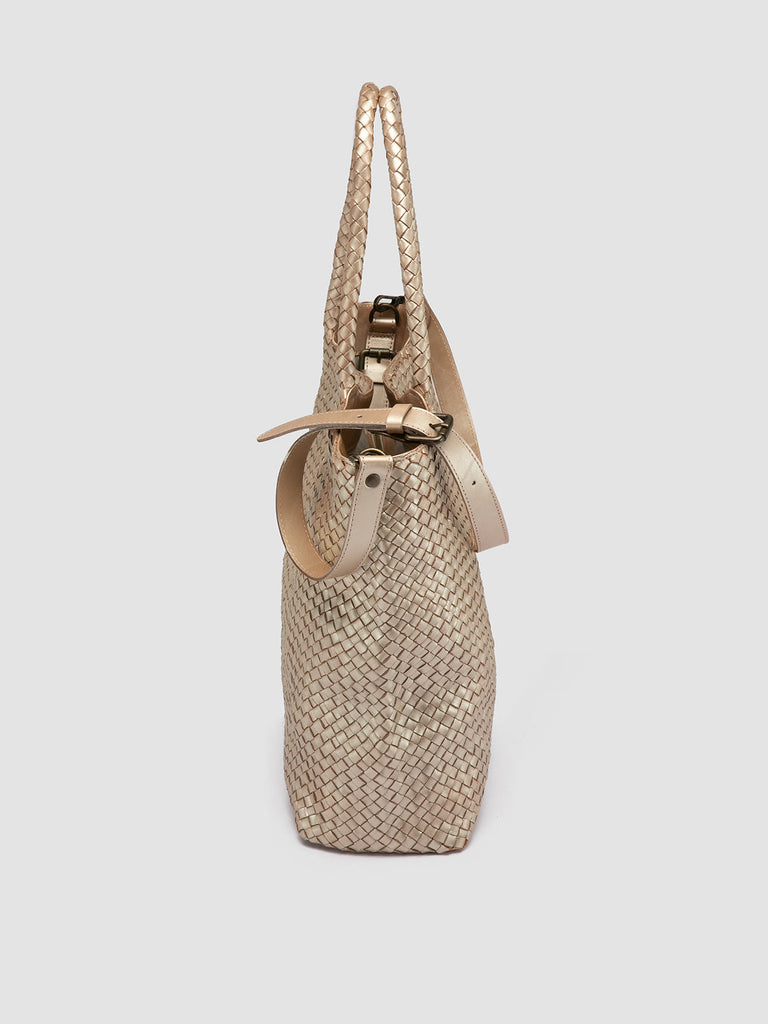 OC CLASS 35 - Gold Leather Tote Bag
