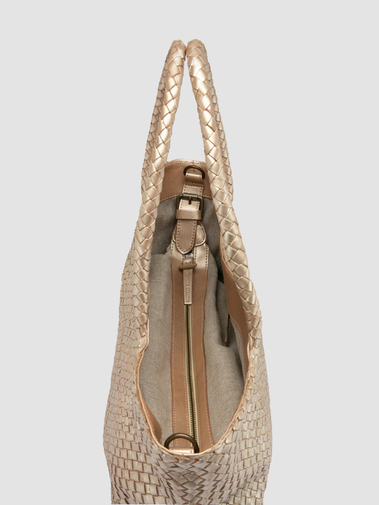 OC CLASS 35 - Gold Leather Tote Bag