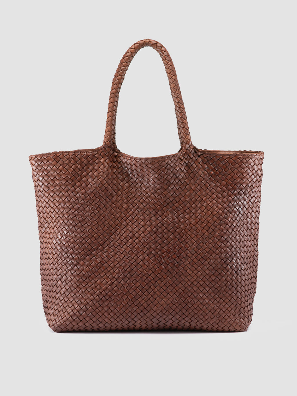 OC CLASS 35 Woven - Brown Leather Tote Bag - 0