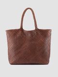 OC CLASS 35 Woven - Brown Leather Tote Bag - 0