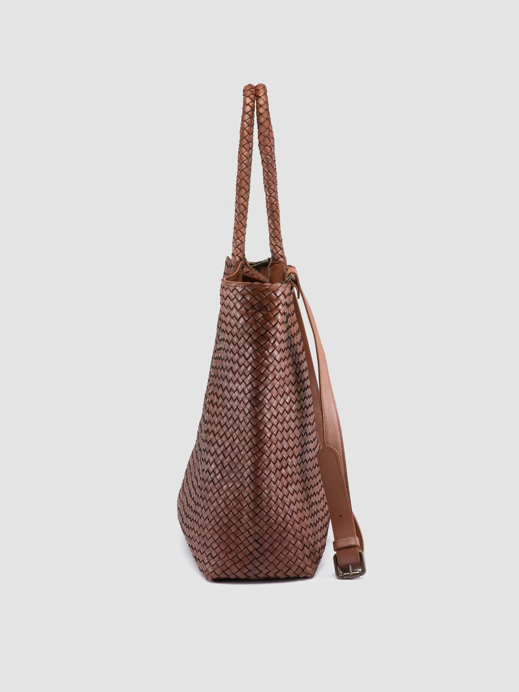 OC CLASS 35 Woven - Brown Leather Tote Bag - 4