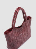 OC CLASS 48 - Burgundy Woven Leather tote bag - 1