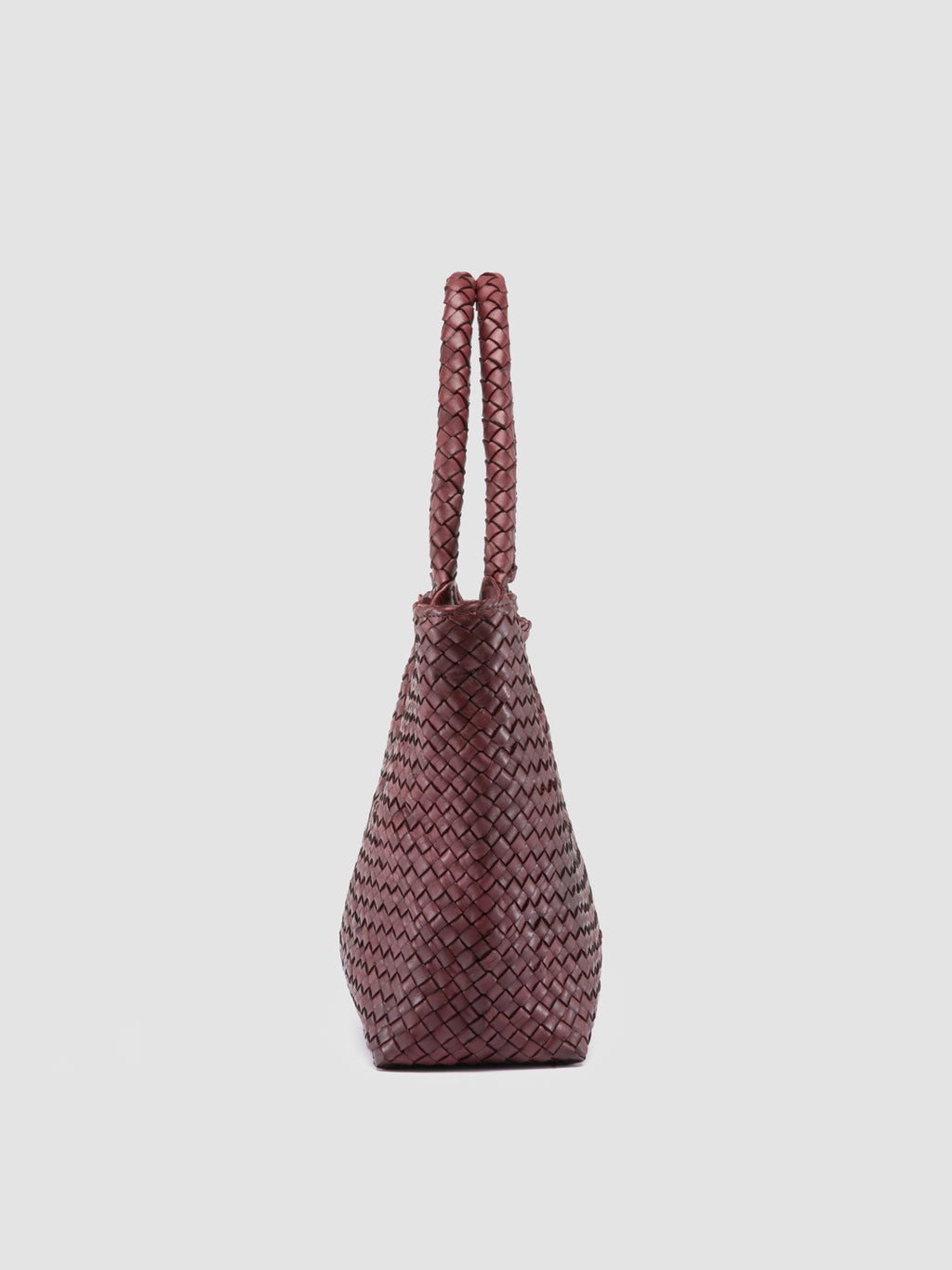 OC CLASS 48 - Burgundy Woven Leather tote bag - 2