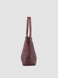 OC CLASS 48 - Burgundy Woven Leather tote bag - 2