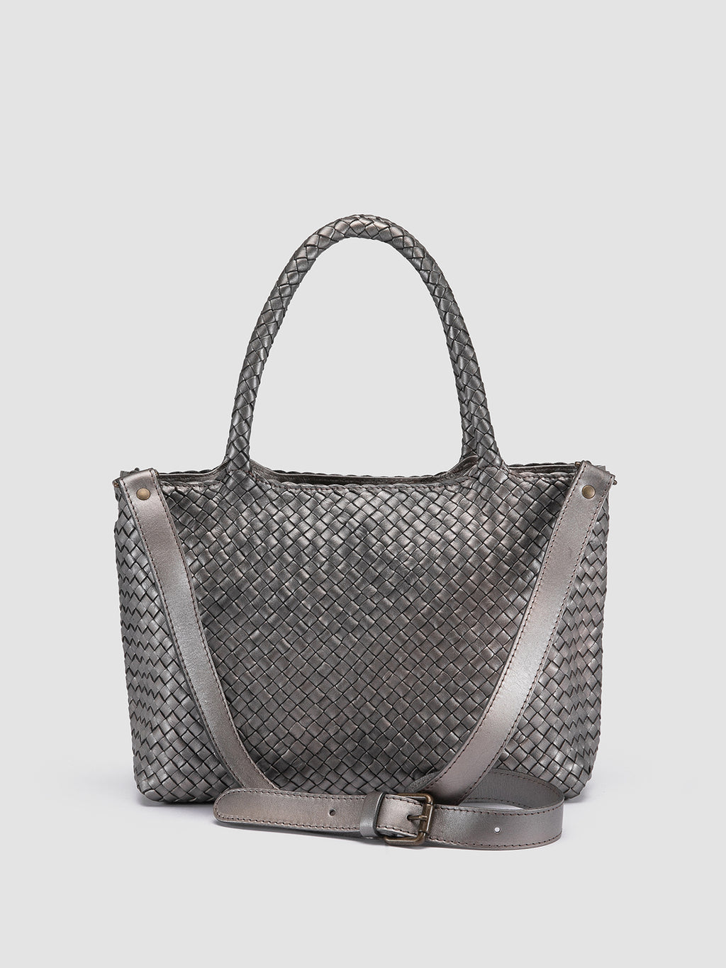 OC CLASS 48 - Grey Leather tote bag Women Officine Creative -4