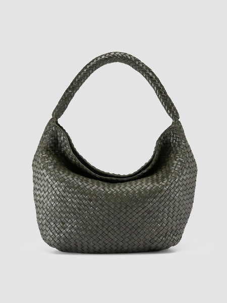 Womens Green Leather Hobo Bag: OC CLASS 09 – Officine Creative