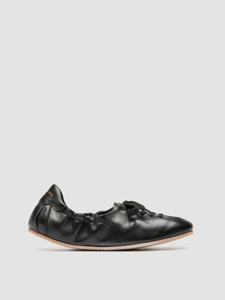 BALLET 101 - Black Leather Sneakers