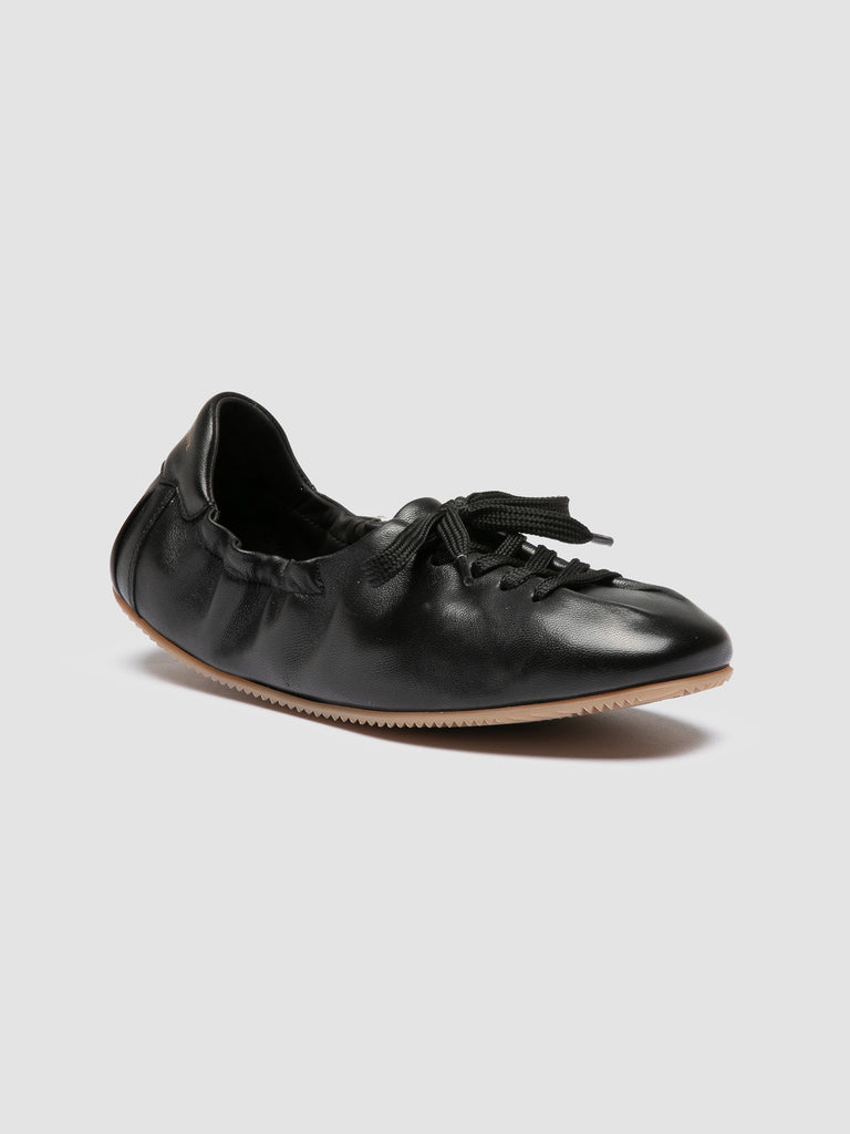 BALLET 101 - Black Leather Sneakers