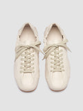 BALLET 102 - White Leather Low Top Sneakers - thumb image 2,side view