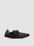 BALLET 102 - Black Leather Low Top Sneakers - thumb image 1,side view