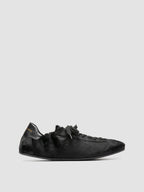 BALLET 102 - Black Leather Low Top Sneakers