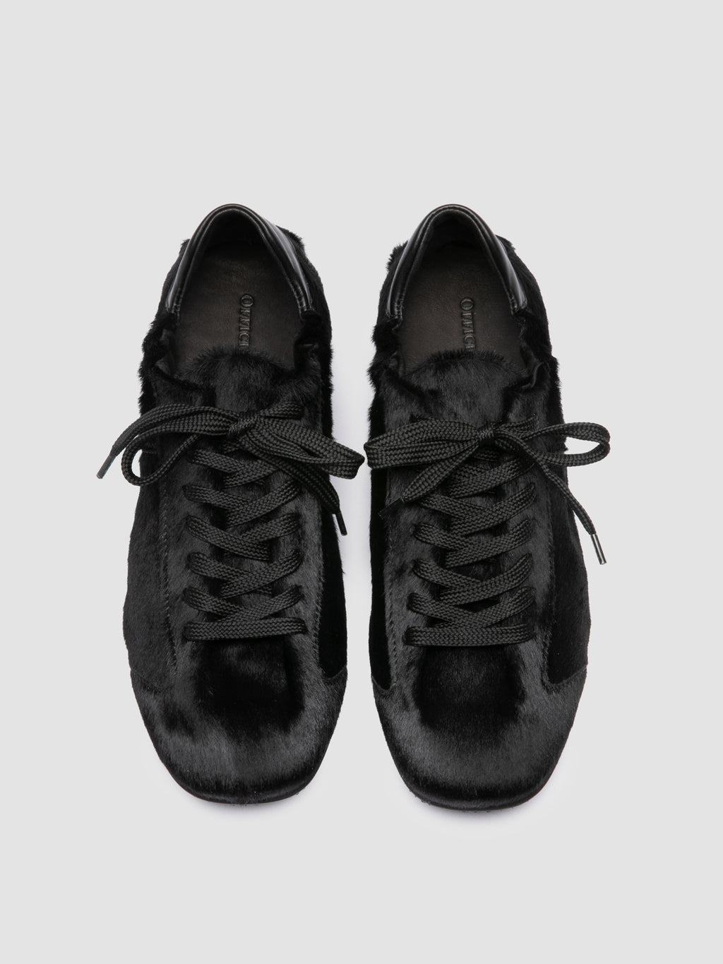 BALLET 102 - Black Leather Low Top Sneakers - image 2,side view