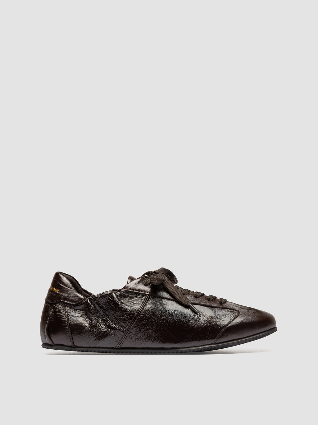 BALLET 102 - Brown Leather Low Top Sneakers - image 1,side view